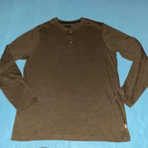 LEVI’S LEVI STRAUSS & CO henley style long sleeve crewneck olive green NEW SZ M